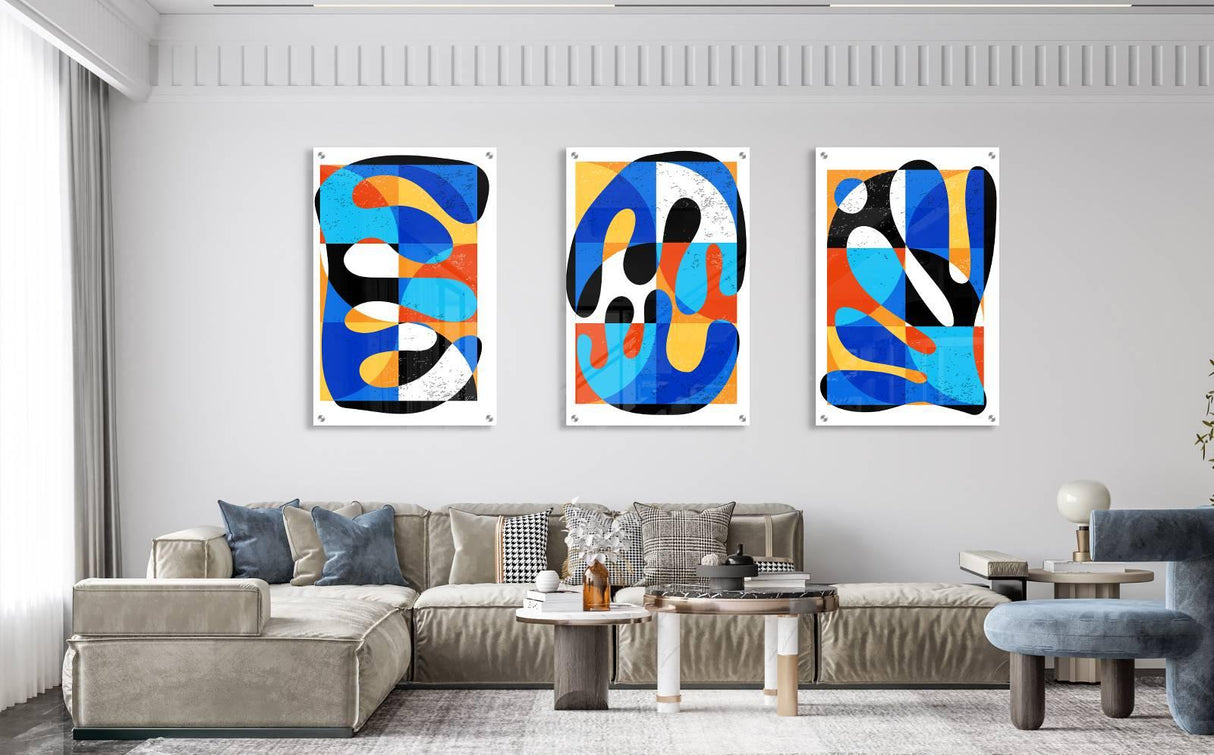 Modern Artwork Set of 3 Prints Modern Wall Art Modern Artwork Image 2