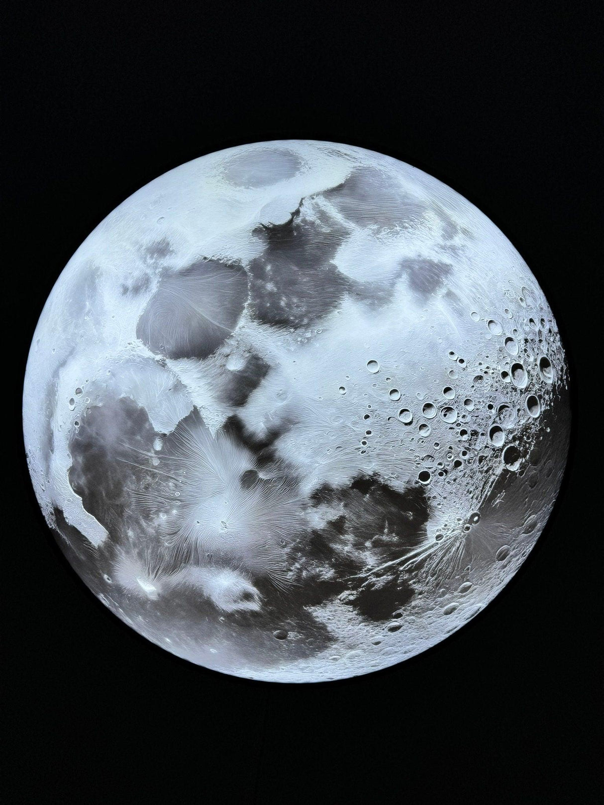 Moon Light Wall Hanging LED Extra Large Illuminated Round Display Artwork Wall Decor Mid Century Modern Lighted Wall Christmas Gifts 4