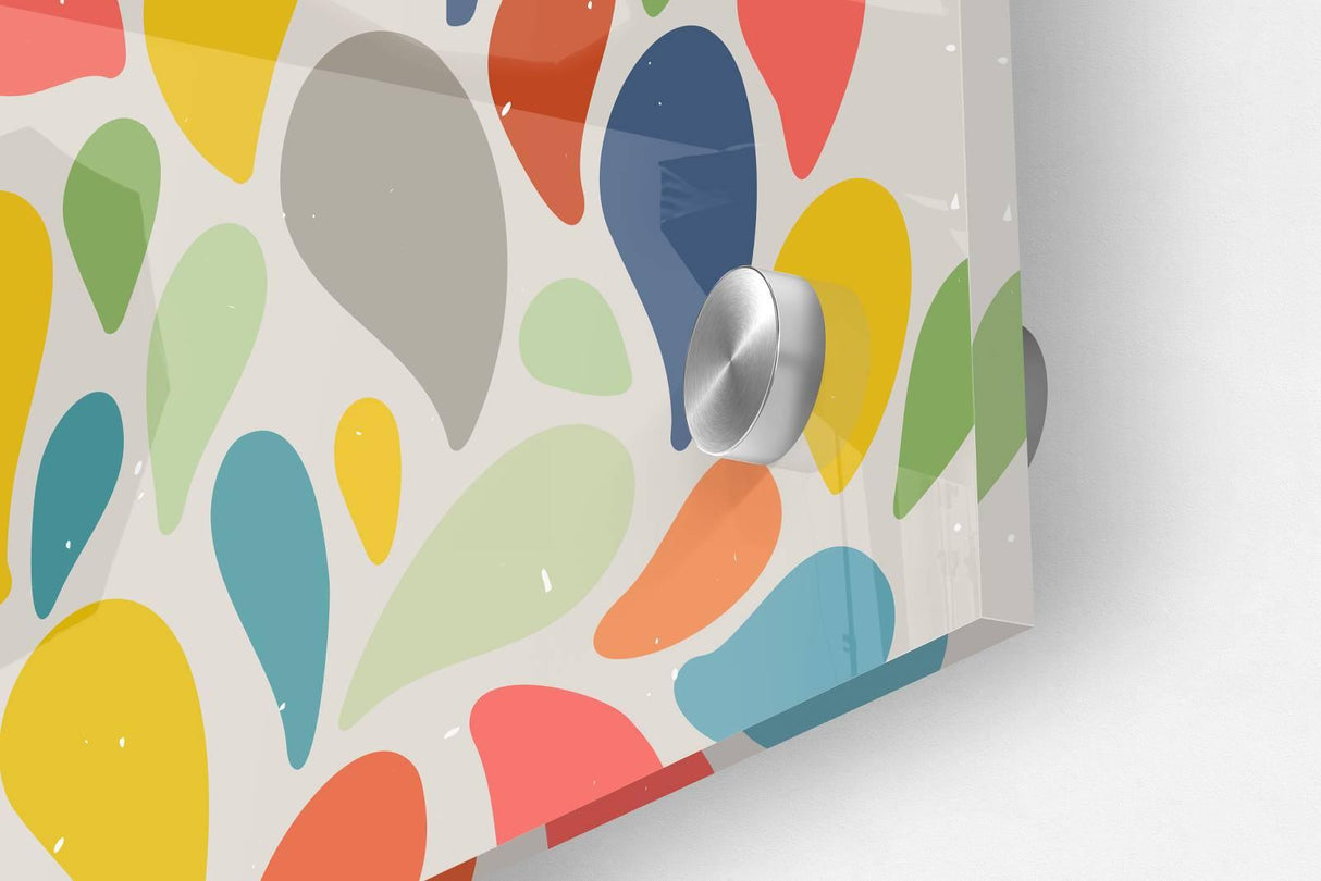 Multicolored Drops Set of 3 Prints Modern Wall Art Modern Artwork Image 3