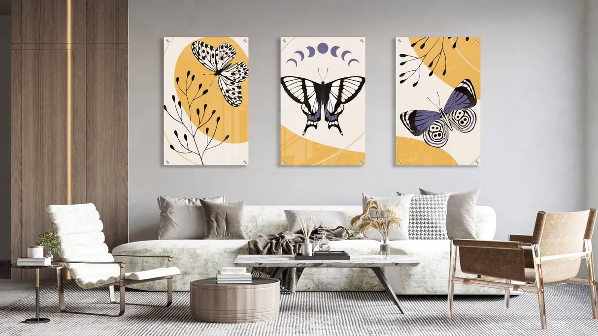 Nature Design Set of 3 Prints Modern Wall Art Modern Artwork Image 2