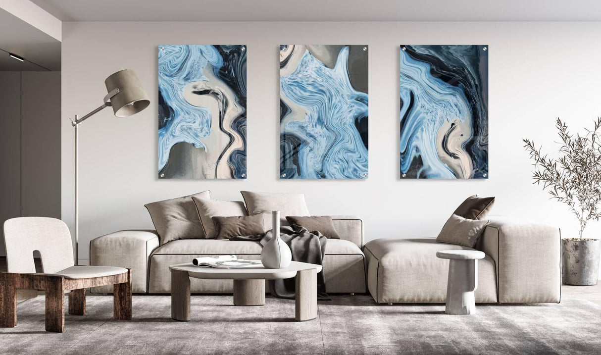 Ocean Colors Set of 3 Prints Modern Wall Art Modern Artwork Image 2