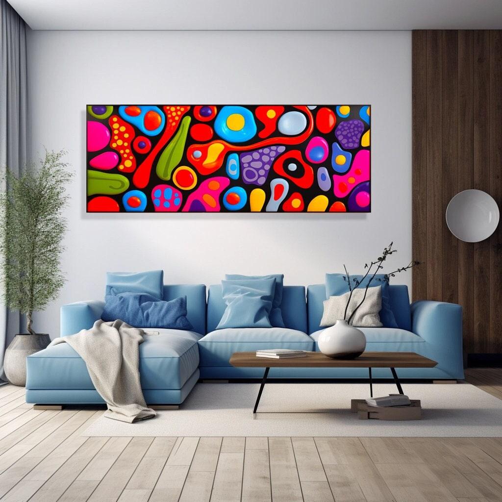 Pop Art Sculpture Plexiglass Mid Century Modern Art by Artist: UniQstiQ 80s Wall Art 3D Wall Decor Retro Style Wall Art Wall Hangings Printed