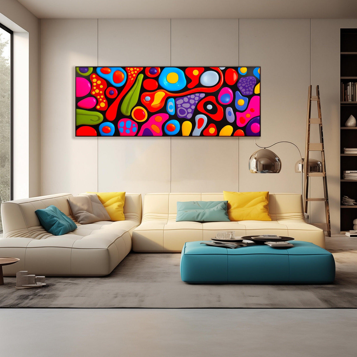 Pop Art Sculpture Plexiglass Mid Century Modern Art by Artist: UniQstiQ 80s Wall Art 3D Wall Decor Retro Style Wall Art Wall Hangings Printed