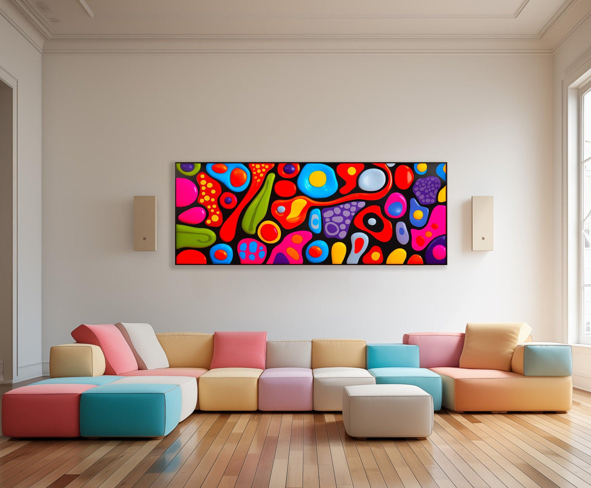 Pop Art Sculpture Plexiglass Mid Century Modern Art by Artist: UniQstiQ 80s Wall Art 3D Wall Decor Retro Style Wall Art Wall Hangings Printed