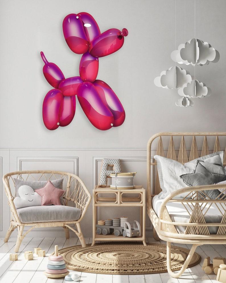 Printed Balloon Dog on Acrylic Modern Contemporary Contemporary Home DǸcor Printed acrylic