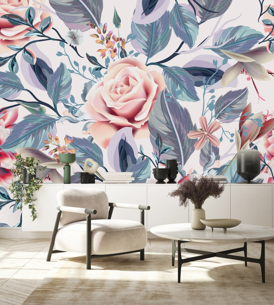Cream Rose Wallpaper  uniQstiQ Murals