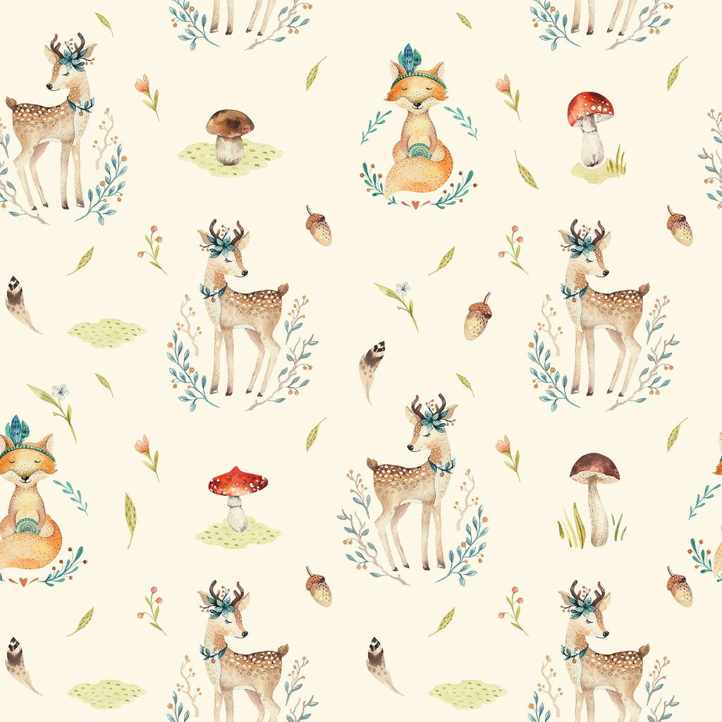 Foxes and Deer Wallpaper uniQstiQ Kids