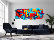 Scandinavian Art Large Colorful Wall Art Abstract Print Modern Art Mid Century Art Large Printable Decor Pop Art Sculpture Printed