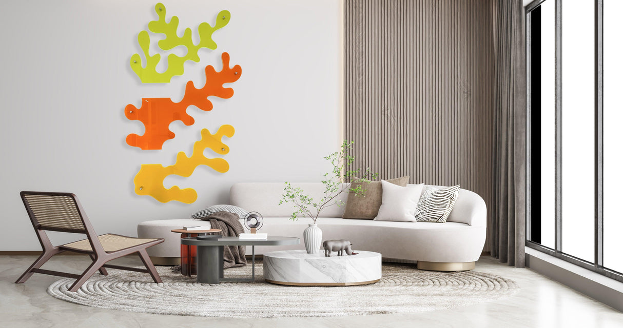 set-of-3-fluorescent-acrylic-art-neon-pop-art-wall-art-modern-art-wall-sculpture-abstract-wall-decor-neon-acrylic-glow-acrylic