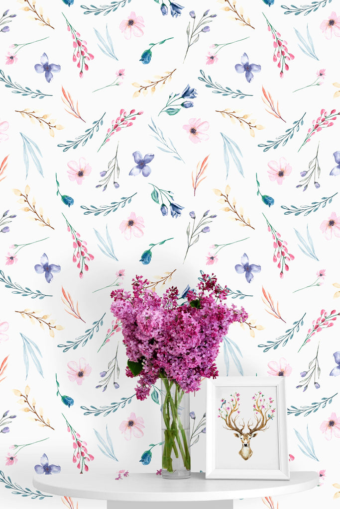 uniQstiQ Floral Soft Flowers Wallpaper Wallpaper