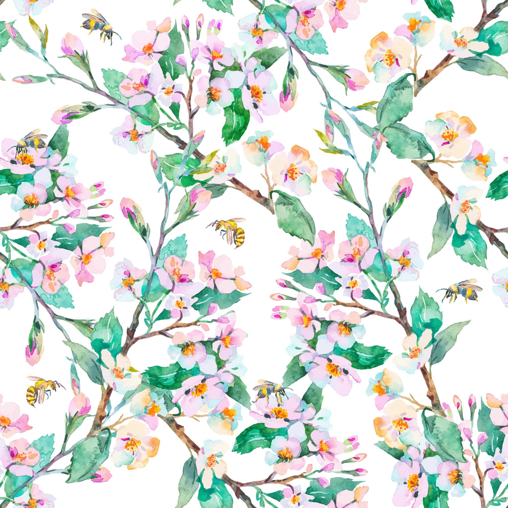 uniQstiQ Floral Spring Blooming Tree Wallpaper Wallpaper