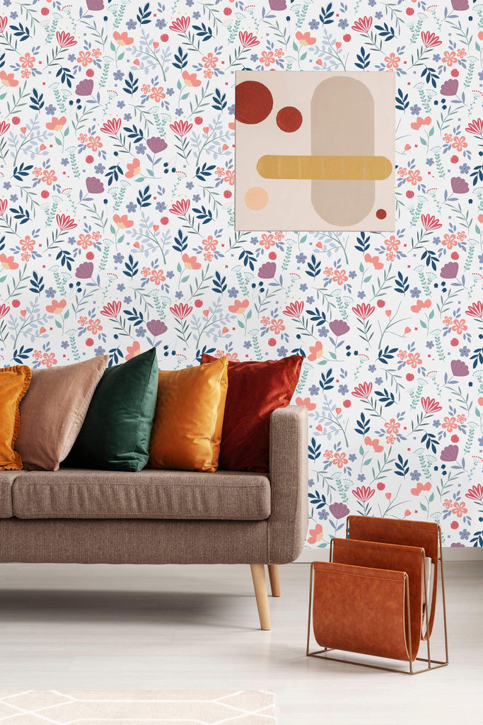 uniQstiQ Floral Spring Floral Background Wallpaper Wallpaper