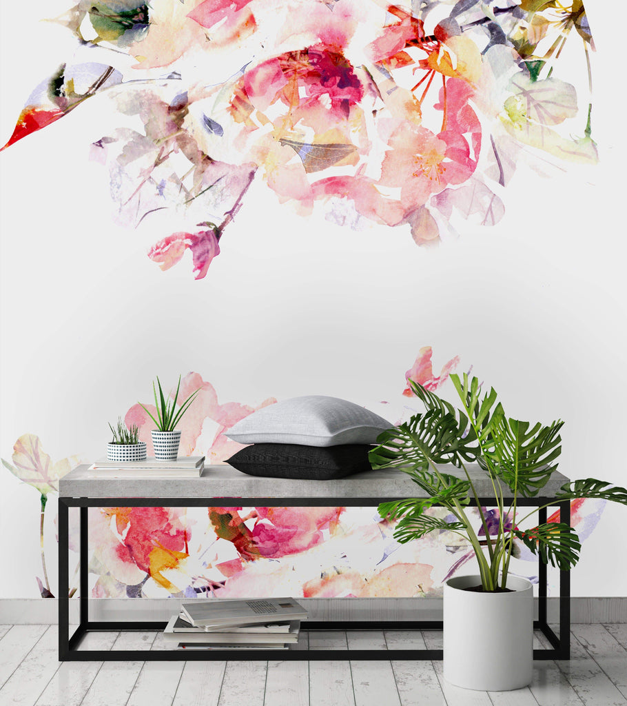 uniQstiQ Murals Spring Flowers Wallpaper Mural Wallpaper