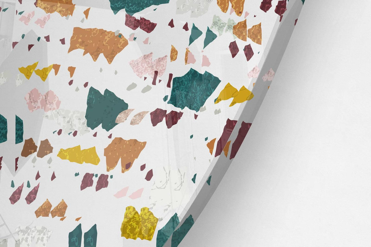 Stone Pattern Printed Transparent Acrylic Circle - uniqstiq