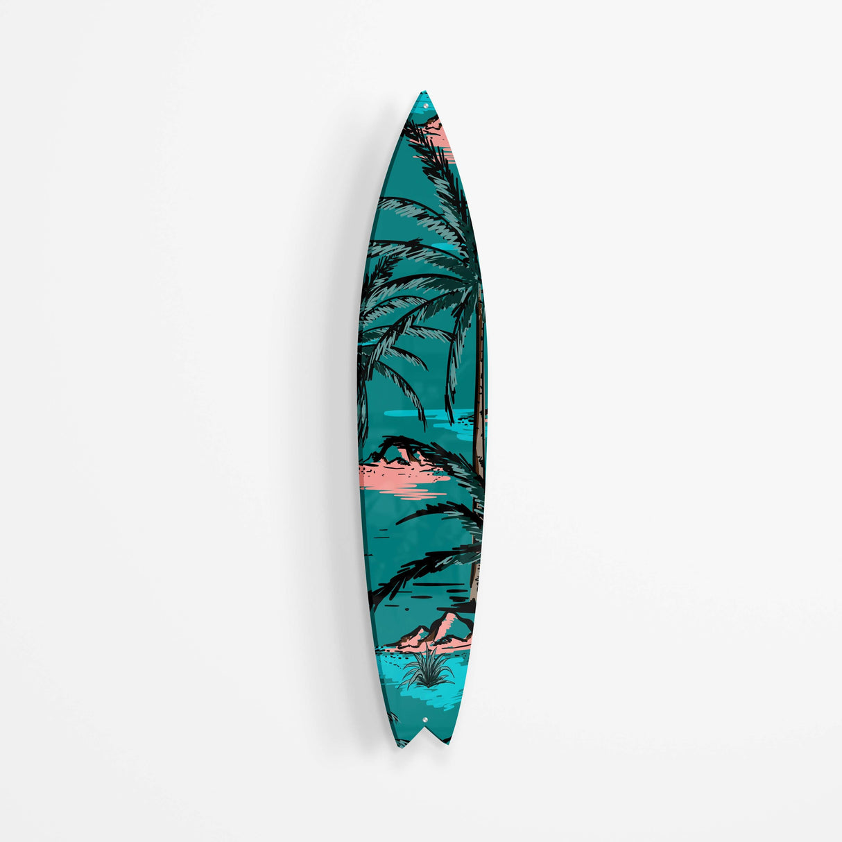 Summer Island Acrylic Surfboard Wall Art - uniqstiq