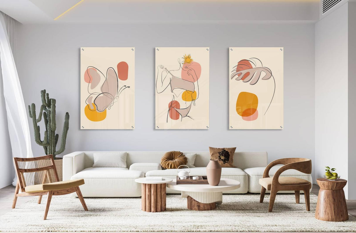 Tenderness Set of 3 Prints Modern Wall Art Modern Artwork Image 2