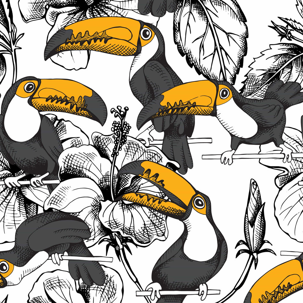 uniQstiQ Kids Toucan Birds on a Perch Wallpaper Wallpaper