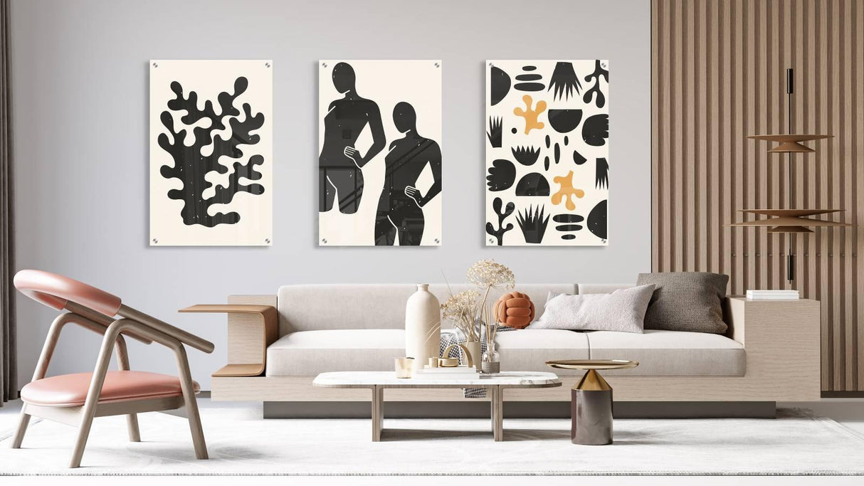 Trendy Art Decor Set of 3 Prints Modern Wall Art Modern Artwork Image 1
