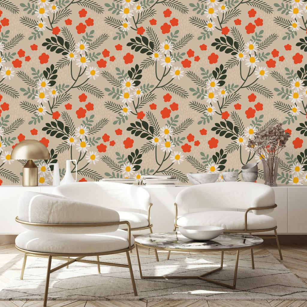 Chamomile Wallpaper uniQstiQ Floral