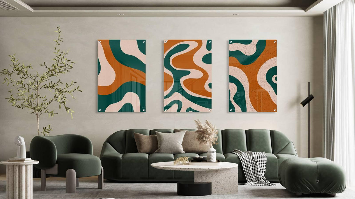 Vintage Art Set of 3 Prints Modern Wall Art Modern Artwork Image 1