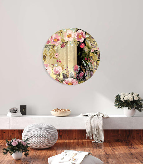 Vintage Berries Mural Mirrored Acrylic Circles Contemporary Home DǸcor Printed acrylic