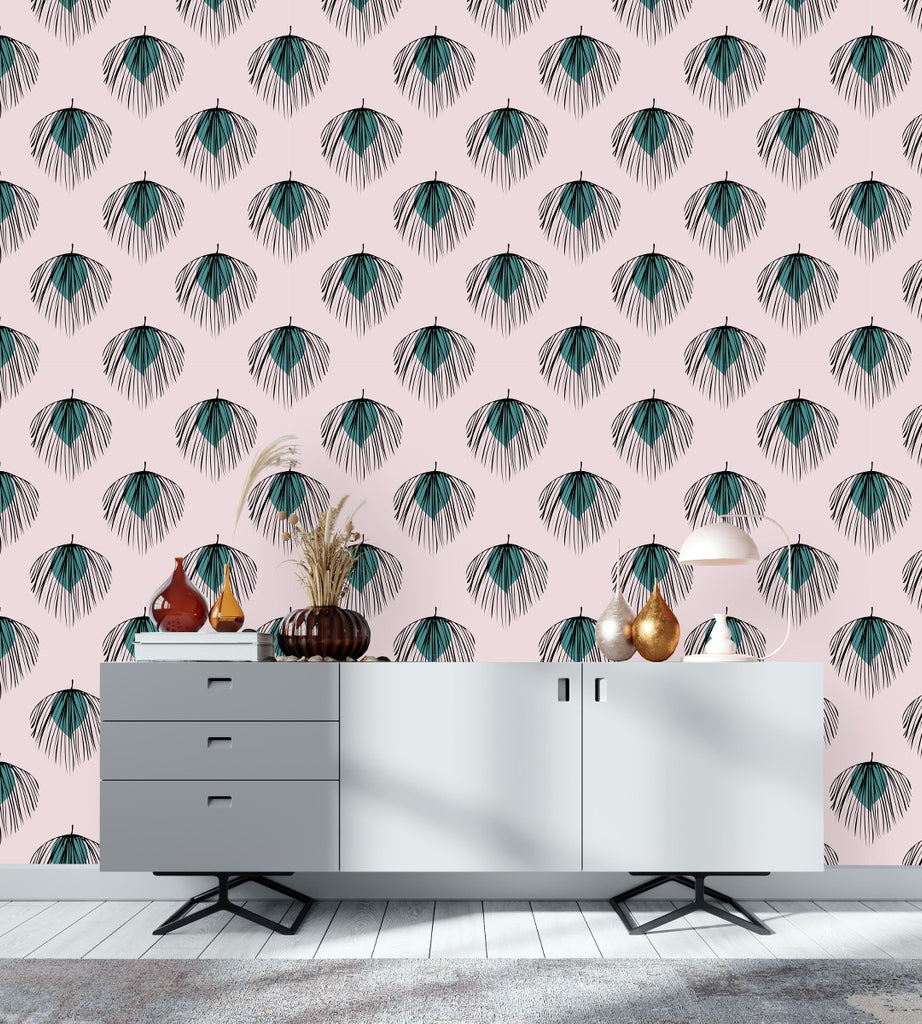 Pink Abstract Wallpaper uniQstiQ Geometric