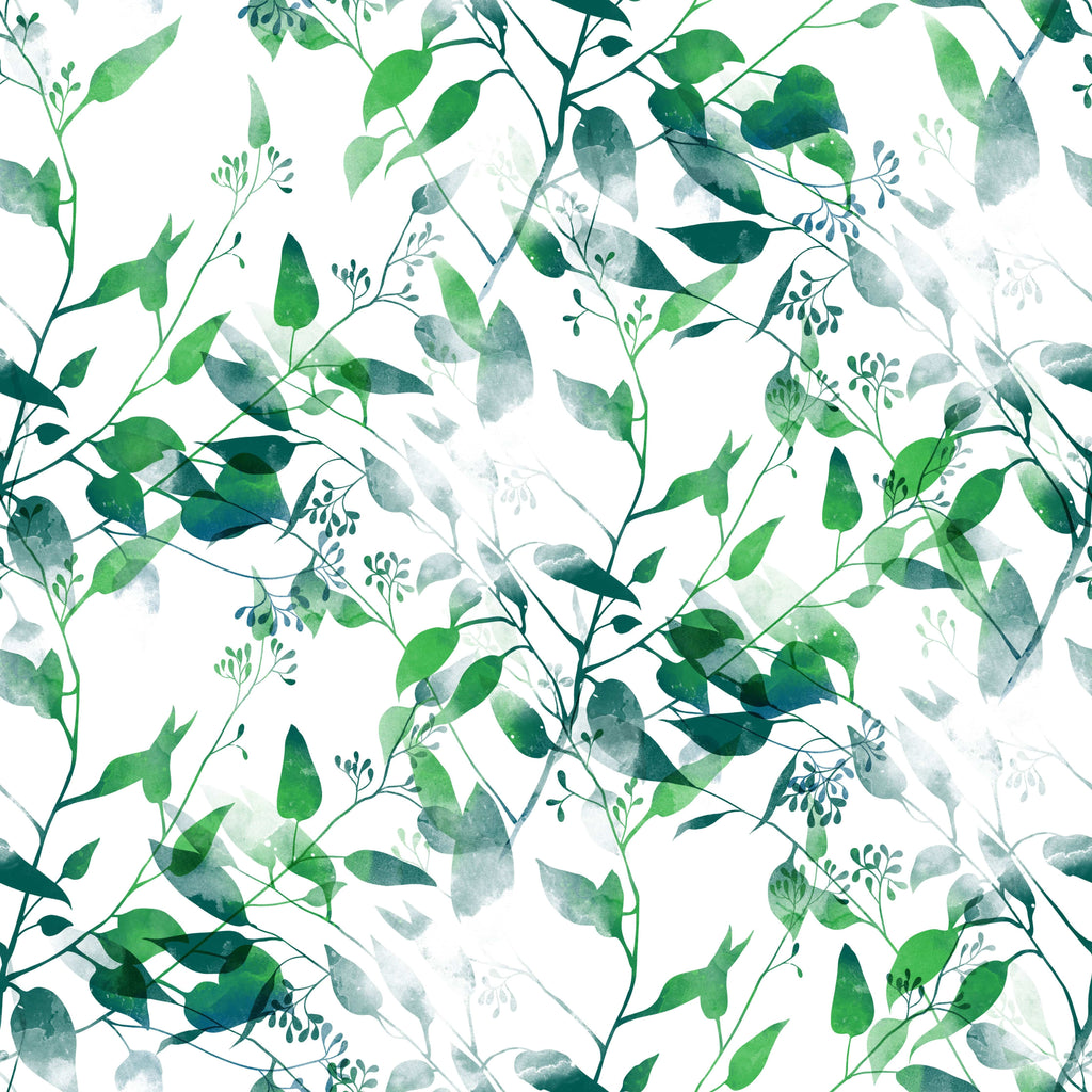 uniQstiQ Botanical Watercolor Leaves Pattern Wallpaper Wallpaper