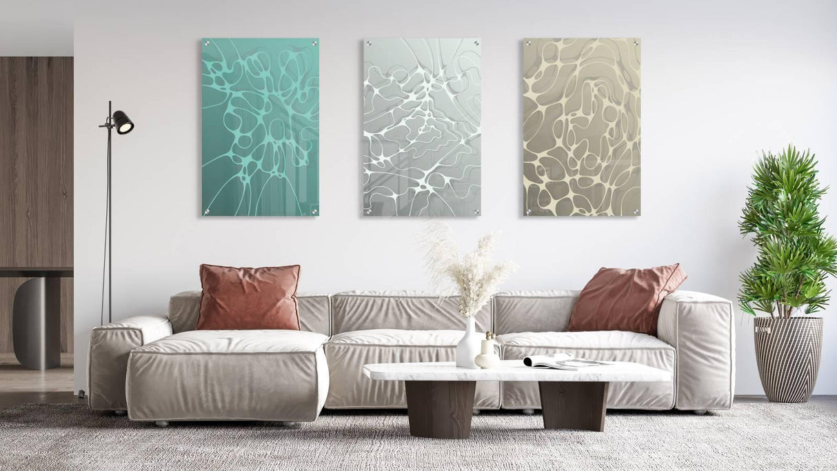 Web Pattern Set of 3 Prints Modern Wall Art Modern Artwork Image 1