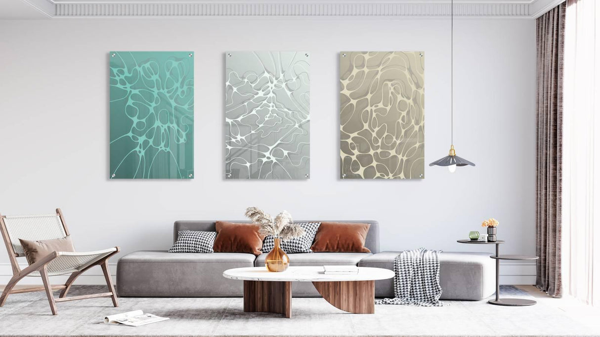 Web Pattern Set of 3 Prints Modern Wall Art Modern Artwork Image 2