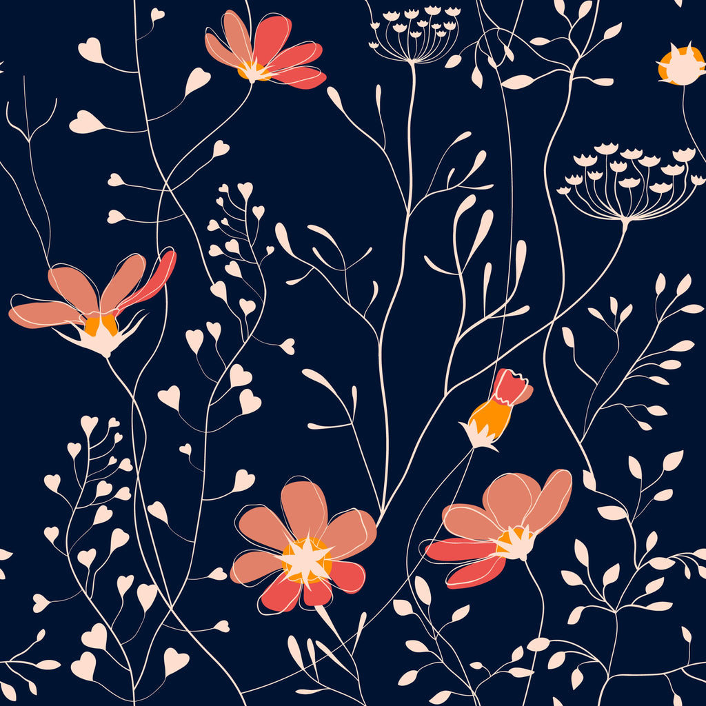 uniQstiQ Floral Wild Plants and Flower Wallpaper Wallpaper
