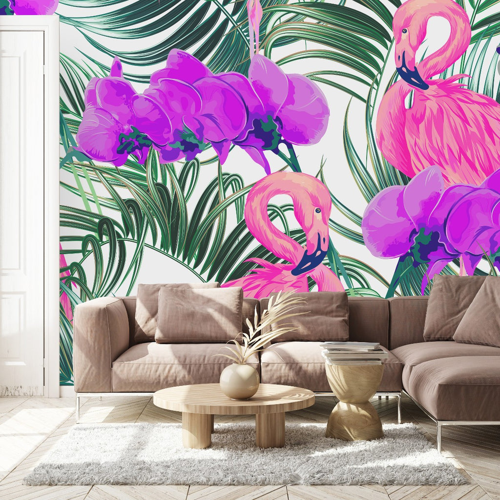 Pink Flamingos Wallpaper  uniQstiQ Long Murals