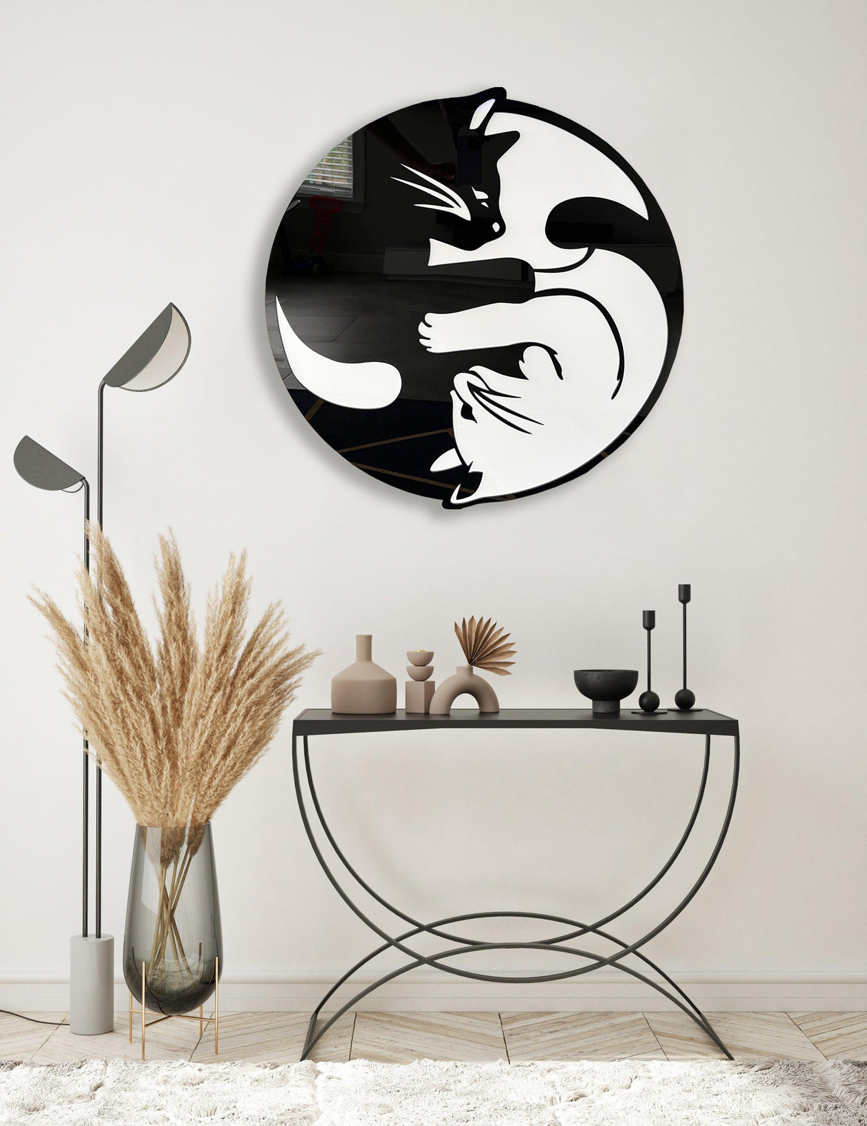 yin-yang-cats-high-gloss-acrylic-art-wall-art-made-in-usa-wall-decor-modern-art-abstract-wall-decor