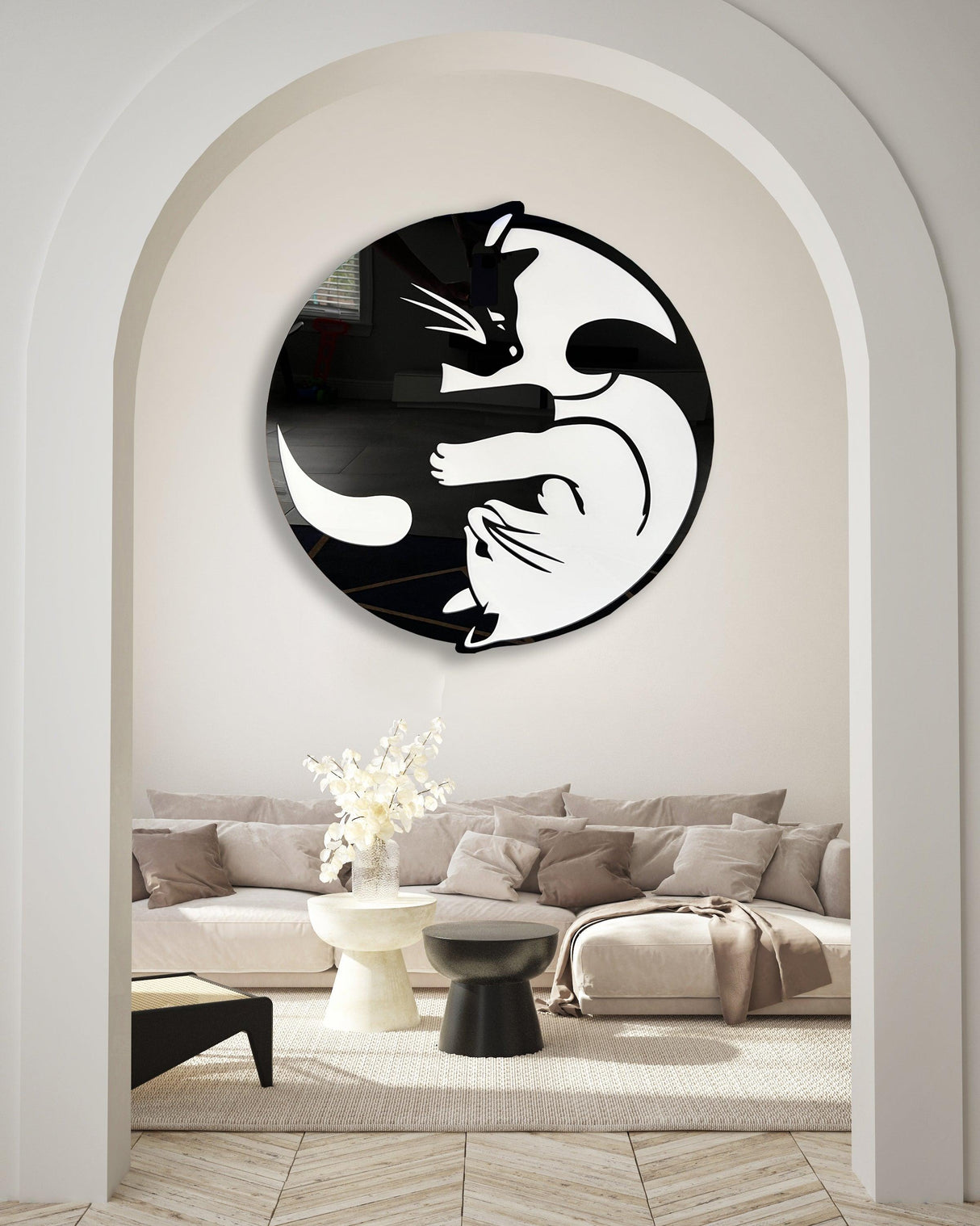 yin-yang-cats-high-gloss-acrylic-art-wall-art-made-in-usa-wall-decor-modern-art-abstract-wall-decor