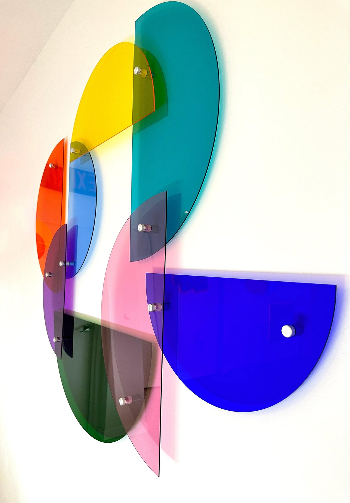 Geometric Wall Art Wall Sculpture Extra Large Transparent Acrylic Art - uniqstiq