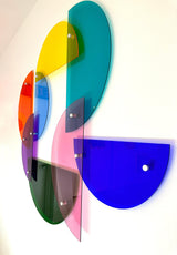 Geometric Wall Art Wall Sculpture Extra Large Transparent Acrylic Art - uniqstiq