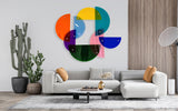 Geometric Wall Art Wall Sculpture Extra Large Transparent Acrylic Art - uniqstiq