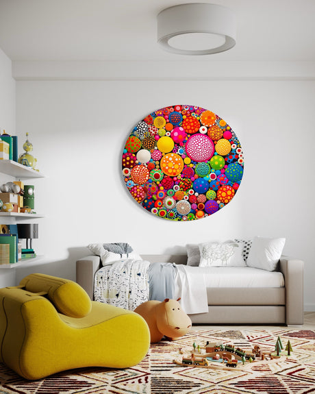 80s Style Art Geometric Shapes Abstract Wall Art by UniQstiQ 3D Wall Hangings Red and Blue Wall Decor Vintage Artwork Colorful Wall Art Printed