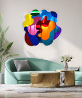 Large Mirrored Acrylic Multicolor Wall Art - uniqstiq