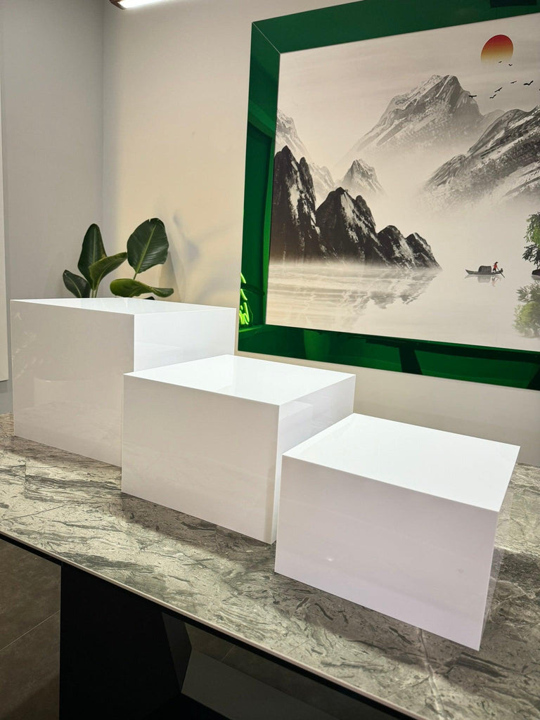 Premium White Gloss Acrylic Riser, USA Made Display Risers, Extra Large ...