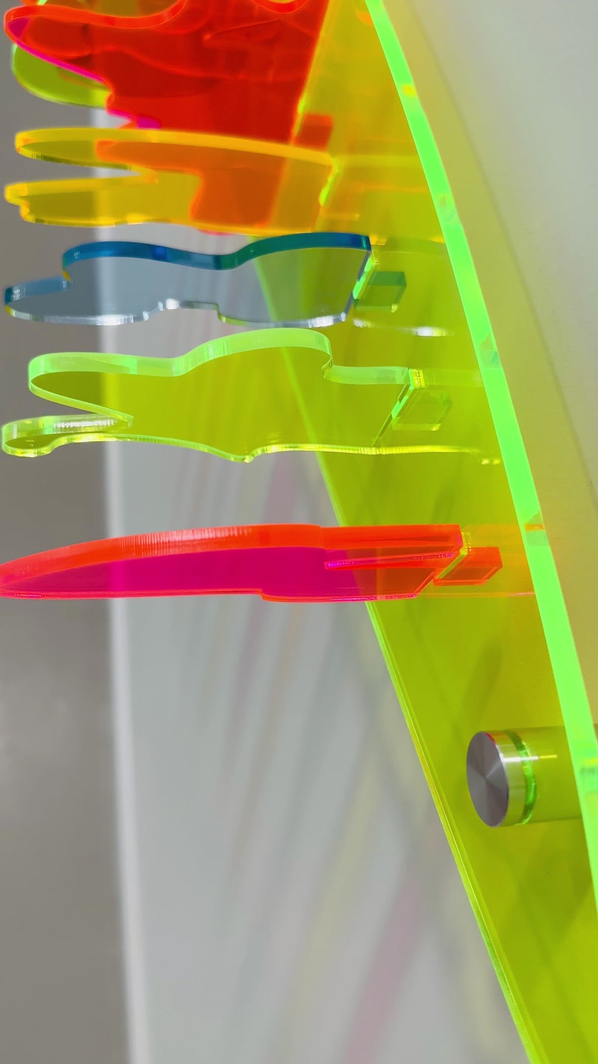 Fluorescent Acrylic Neon Art Transparent Retro Wall Decor