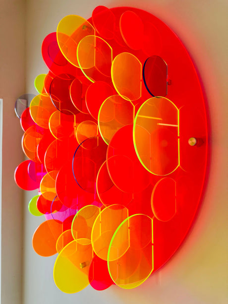 Scalloped Bubbles 3D Wall Art Fluorescent Transparent Acrylic - uniqstiq
