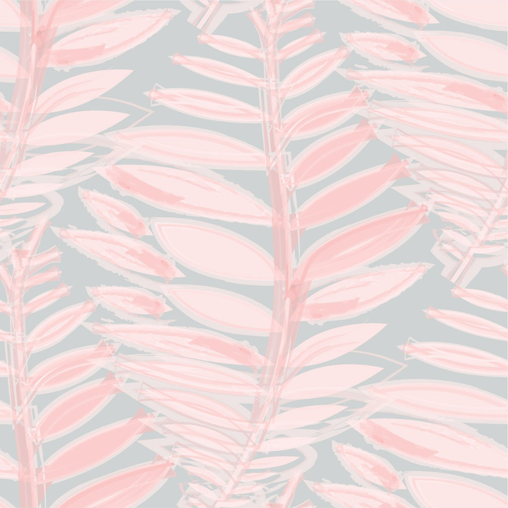 Hand Drawn Pink Leaves Wallpaper uniQstiQ Botanical