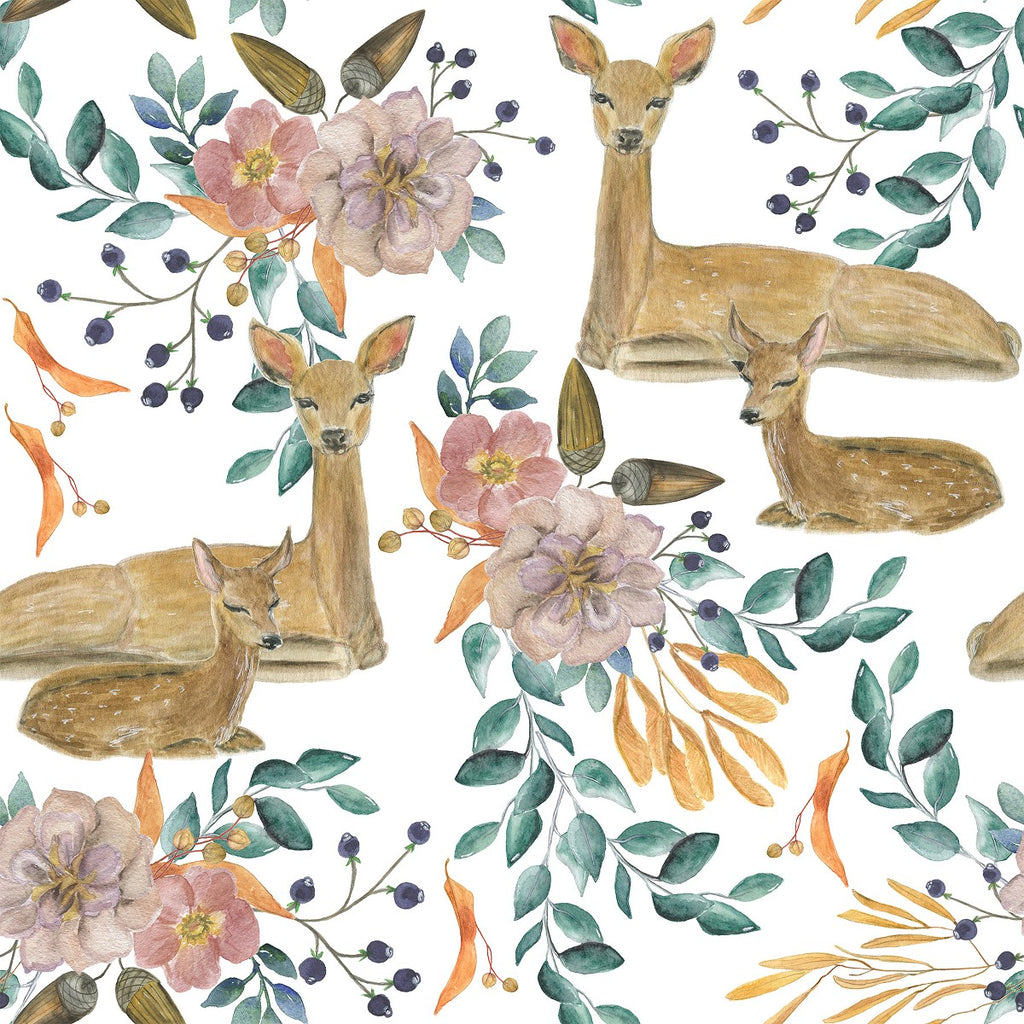 Bambi between Flowers Wallpaper  uniQstiQ Kids