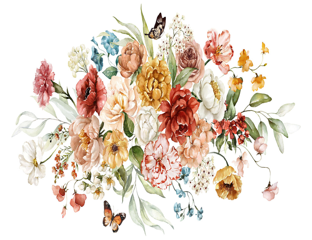 Flowers and Butterflies Wallpaper uniQstiQ Long Murals