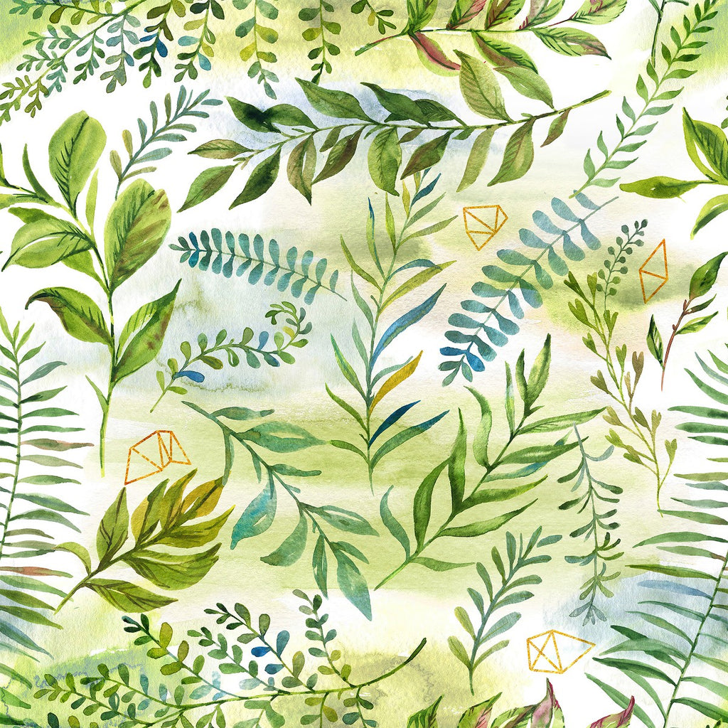 Green Leaves Design Wallpaper uniQstiQ Botanical