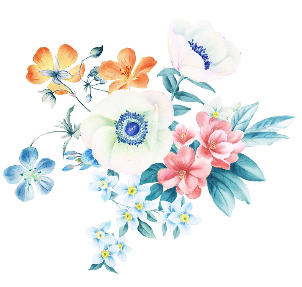 Blue Flowers Wallpaper  uniQstiQ Murals