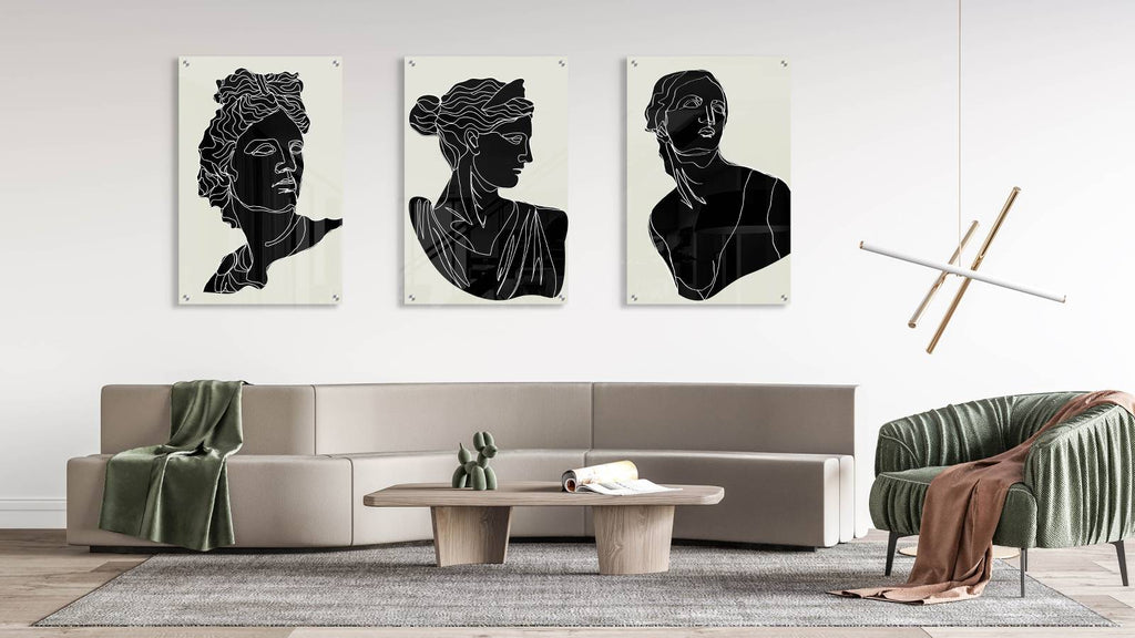 Aesthetic Art Set of 3 Prints Modern Wall Art Modern Artwork Image 1