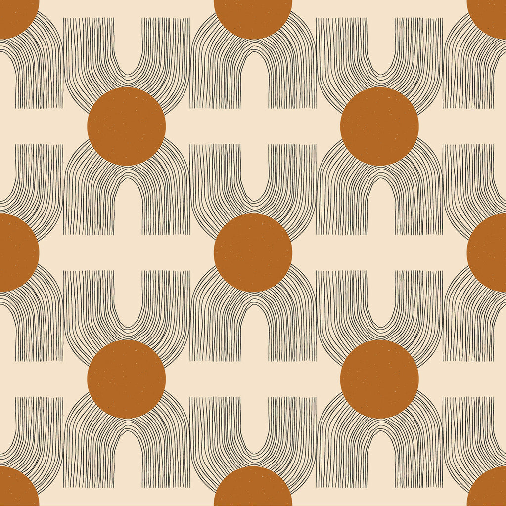 Beige Abstract Pattern Wallpaper  uniQstiQ Geometric