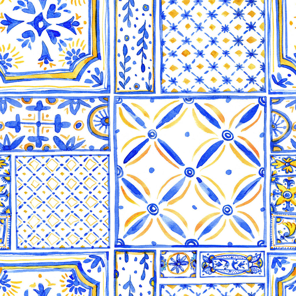 Blue Geometrical Design Wallpaper uniQstiQ Geometric