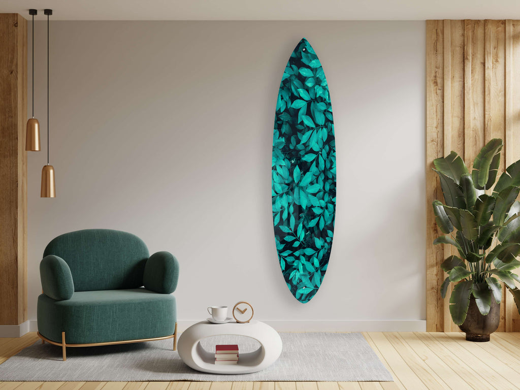 Bush Pattern Acrylic Surfboard Wall Art